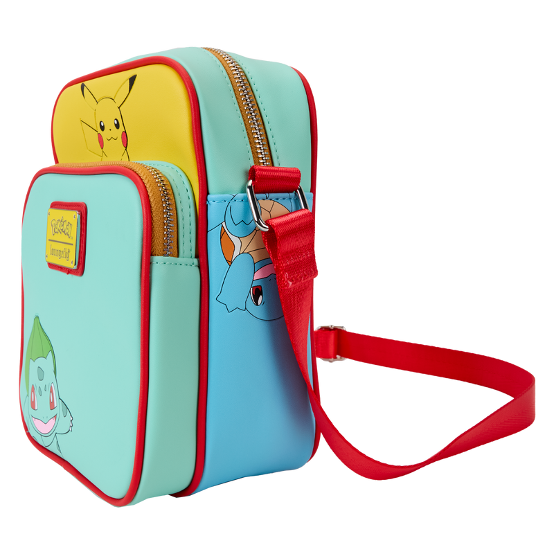 Loungefly - Pokémon Colour Block Starters Crossbody Bag close up detail