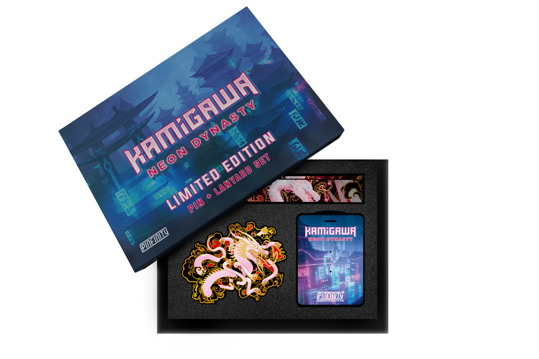 Pinfinity OKagachi Magic The Gathering Kamigawa Neon Dynasty AR Pin Lanyard Set
