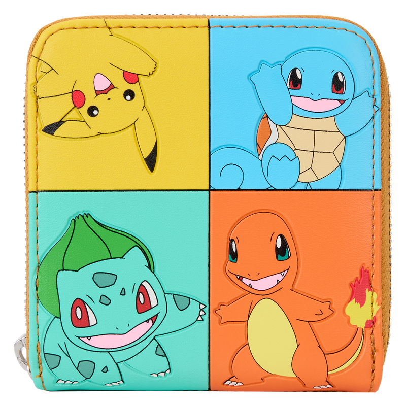 Loungefly - Pokémon Colour Block Starters Zip Around Wallet