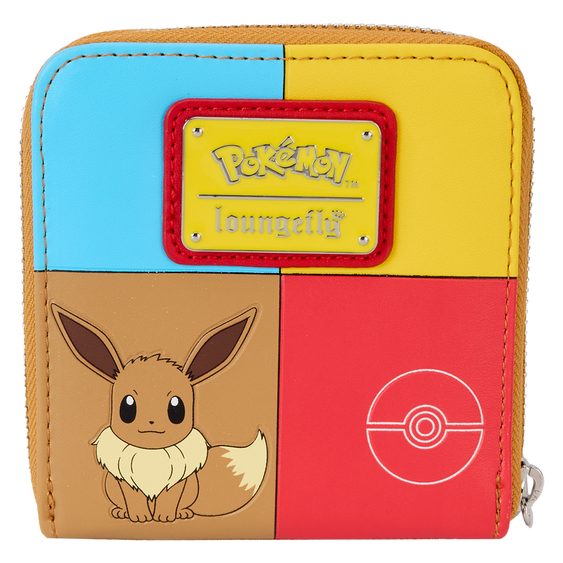 Loungefly - Pokémon Colour Block Starters Zip Around Wallet back view
