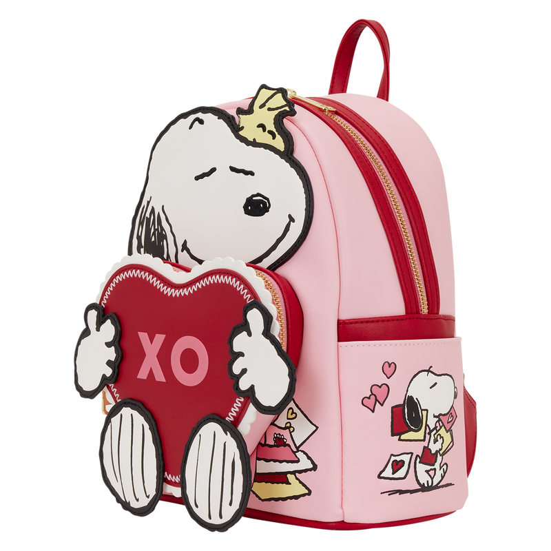 Loungefly - Peanuts Snoopy Valentine's Day Mini Backpack close up detail