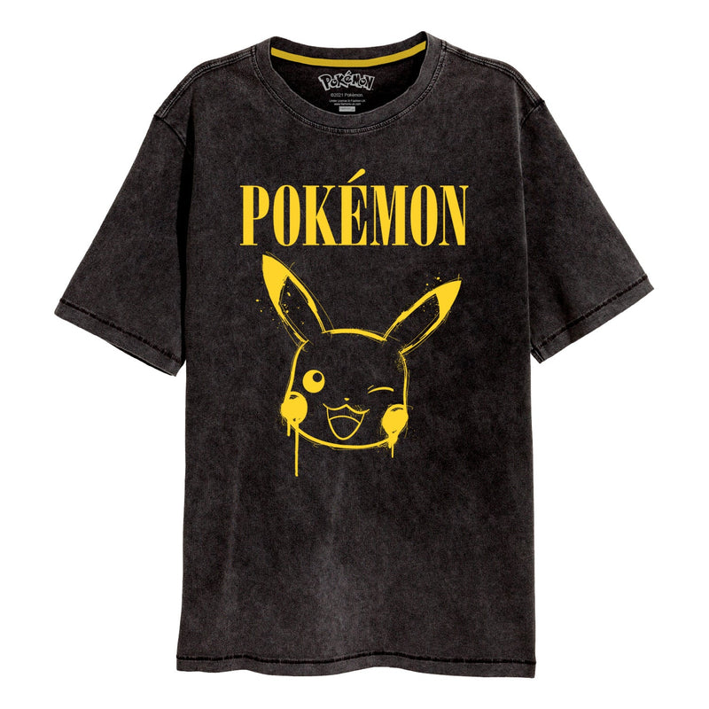 PokÃ©mon Graffiti Pikachu SuperHeroes Inc. Acid Wash T-Shirt collectible from Heroes Inc Dropship