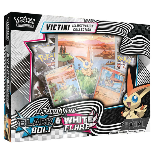 Pokemon Scarlet & Violet Black Bolt & White Flare Unova Victini Illustration Collection