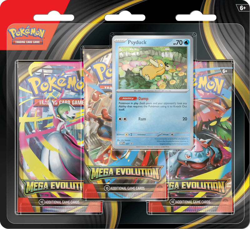 Pokemon TCG: Mega Evolution - 3-pack, side angle