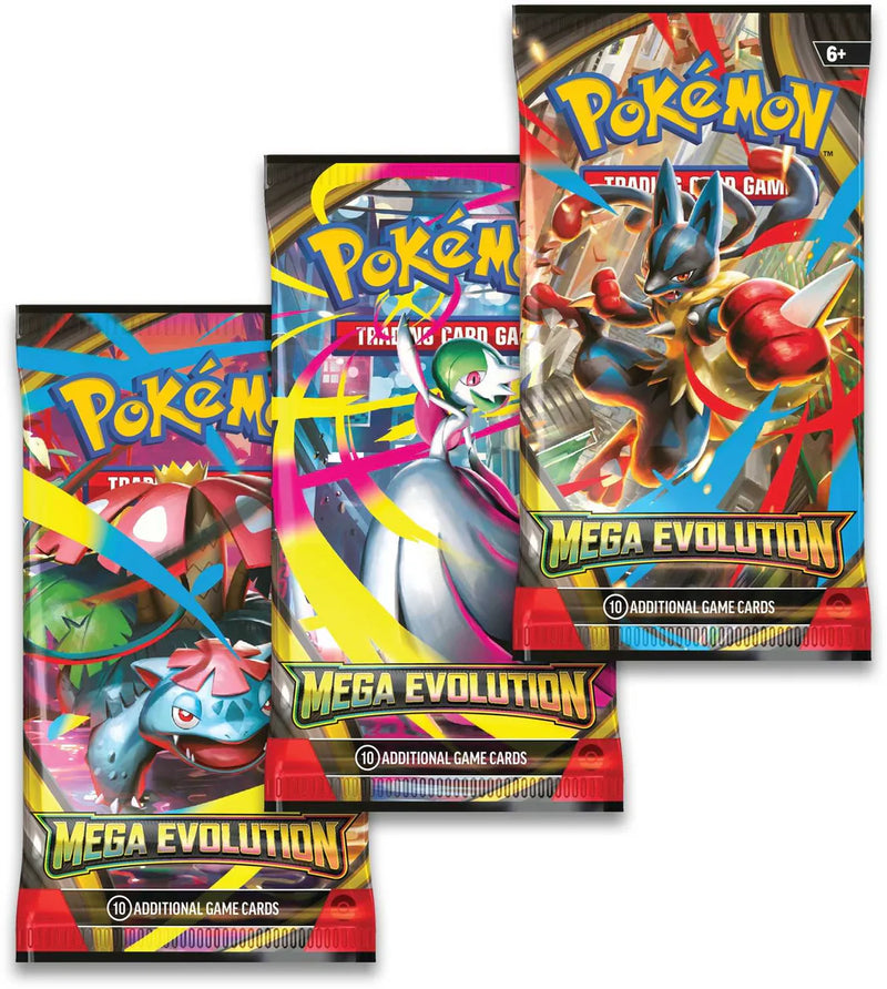 Pokemon TCG: Mega Evolution - 3-pack, close-up detail
