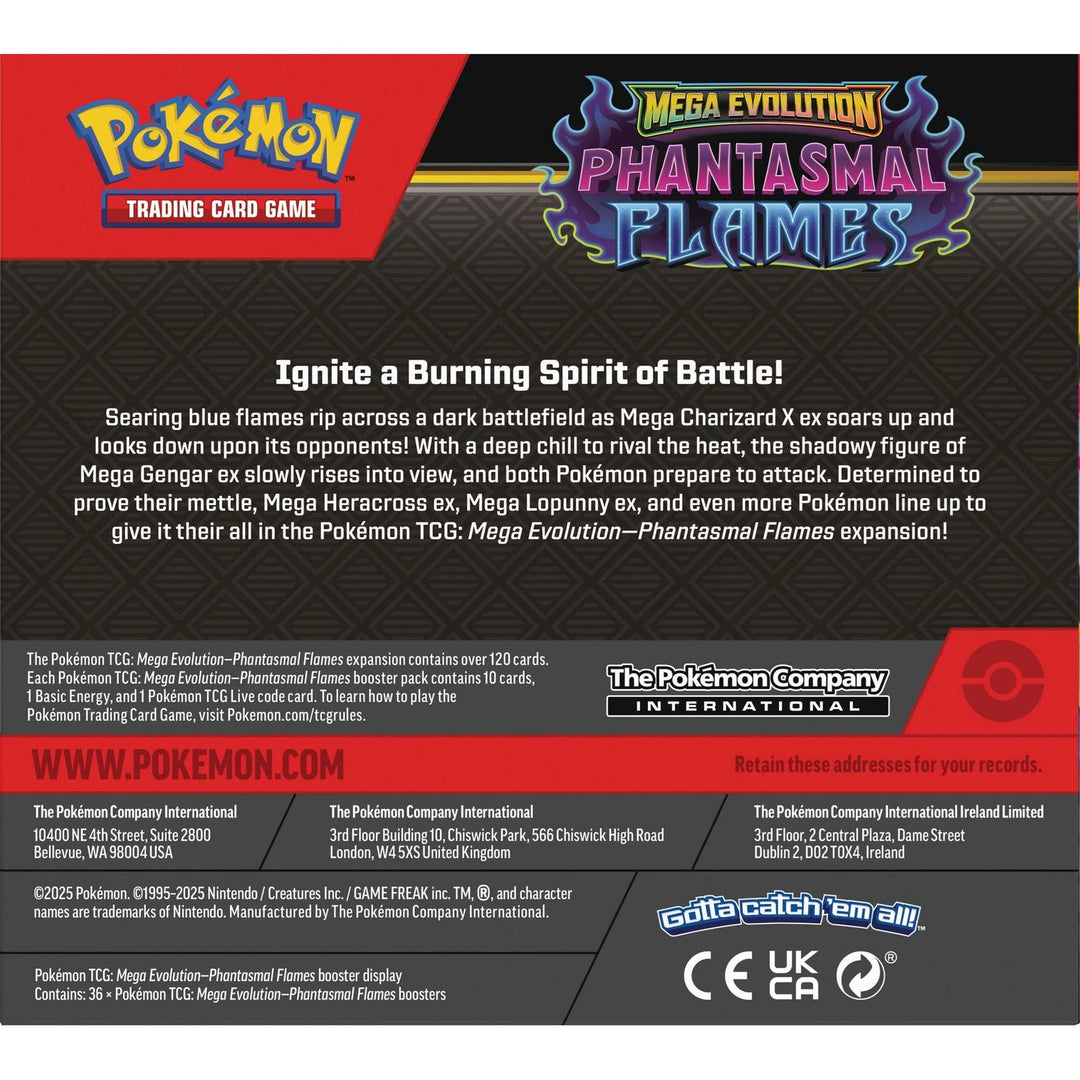 Pokémon Trading Card Game Mega Evolution Phantasmal Flames Mega Evolution Phantasmal Flames Booster Display (36 Packs)