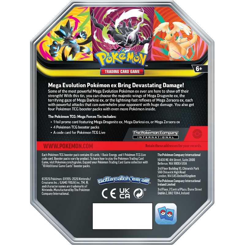 Pokémon TCG: Mega Forces Tin - Assorted Display