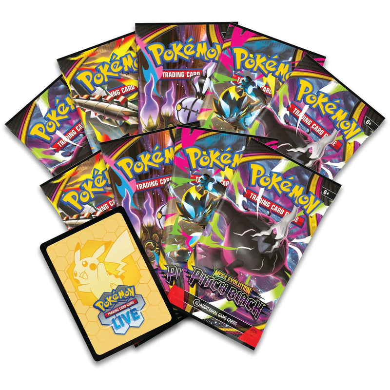 Pokémon TCG Mega Evolution Pitch Black Elite Trainer Box, side angle