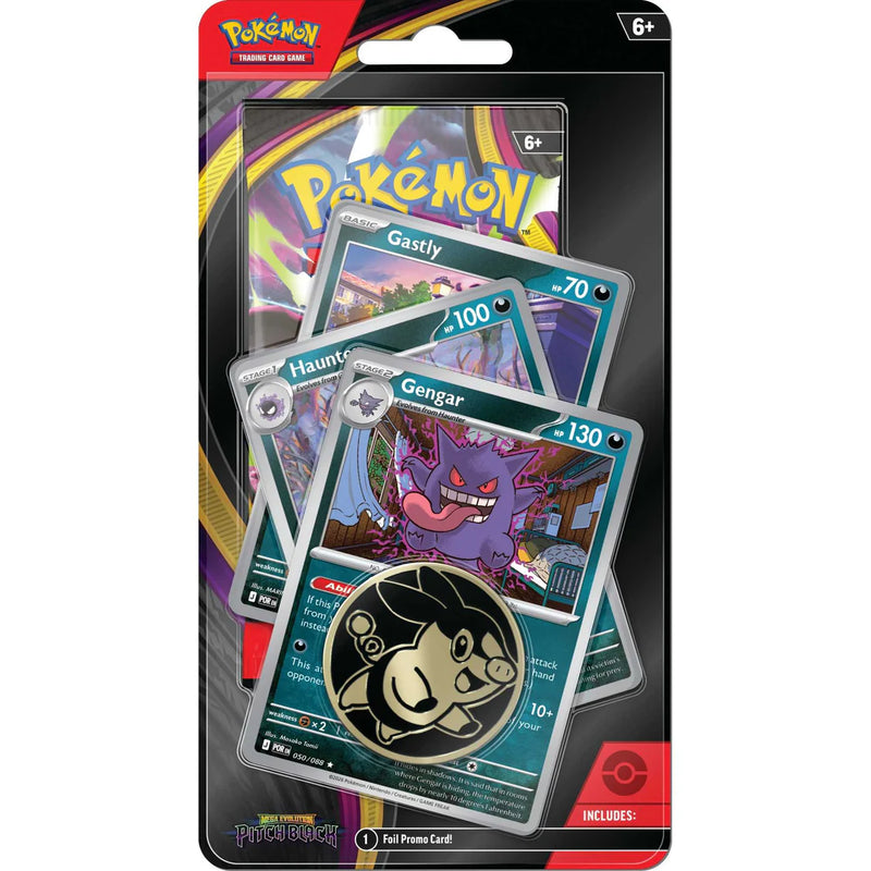 Pokémon TCG: Mega Evolution Pitch Black Premium Checklane Blister, side angle