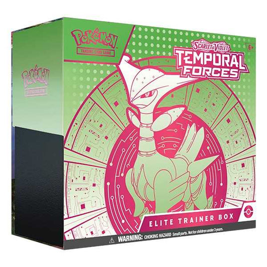 Pokémon TCG: Scarlet & Violet 5 - Temporal Forces - Elite Trainer Box: Walking Wake and Iron Leaves CASE of 10 - image 2