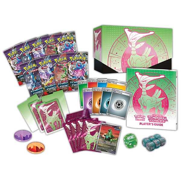 Pokémon TCG: Scarlet & Violet 5 - Temporal Forces - Elite Trainer Box: Walking Wake and Iron Leaves CASE of 10 - image 4