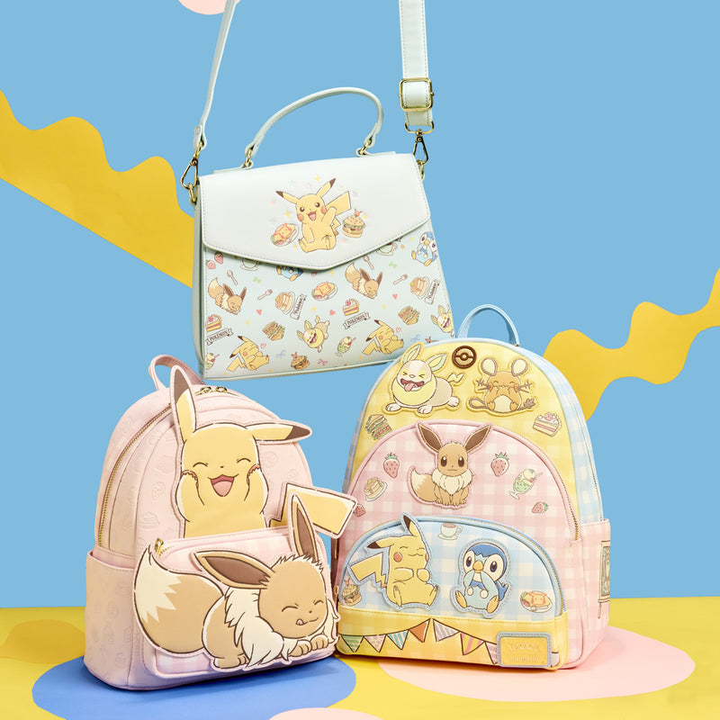 Loungefly - Pokémon Café Triple Pocket Midi Backpack side angle