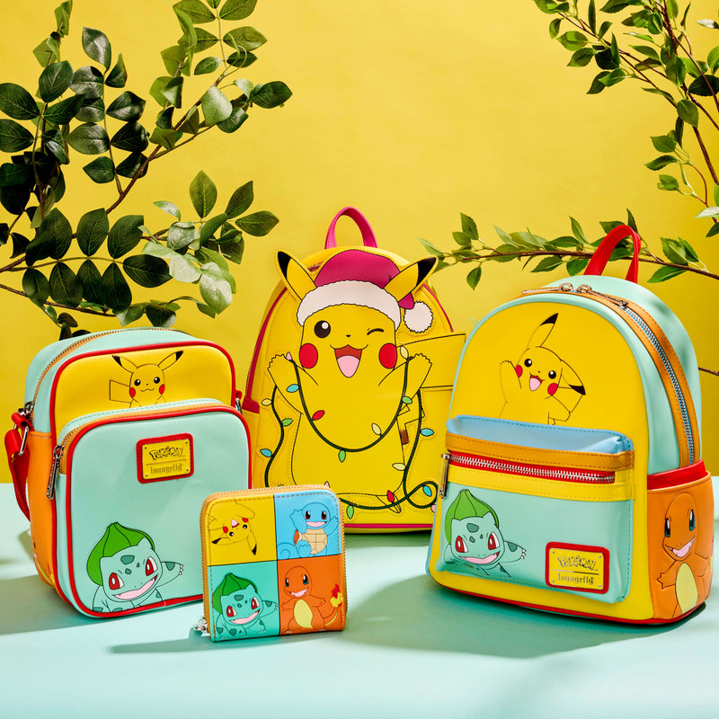 Loungefly - Pokémon Colour Block Starters Crossbody Bag side angle