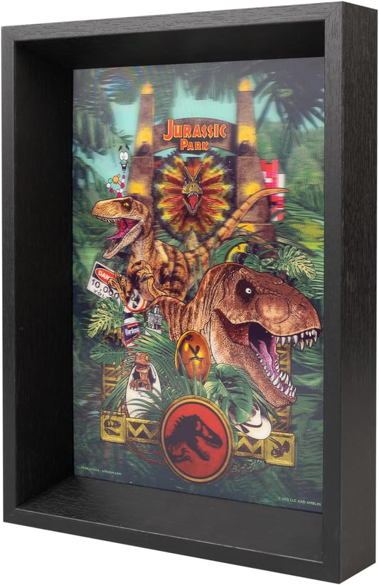Framed Lenticular Print Jurassic Park