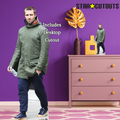 Liam Gallagher Height 178cm Lifesize Cardboard Cut Out With Mini, in display