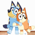 Bluey and Bingo Cardboard Cut Out Height 91cmBluey Cardboard Cutout UK | Life Size Party Decoration, alternate view