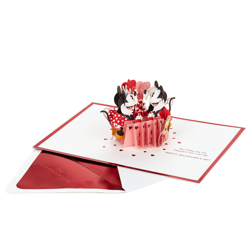 Paper Wonder Valentine's Day Card - 3D Disney Mickey & Minnie Mouse Design