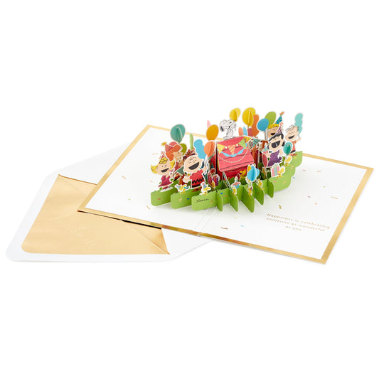 Any Occasion, Birthday Card - 3D Pop-Up PEANUTS™ SNOOPY & Gang Design