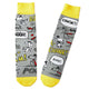 PEANUTS SNOOPY & WOODSTOCK Grey & Yellow Pair of Socks Mug