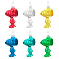 Collectable PEANUTS™ Glass Ornaments - Pack of 6 Colourful SNOOPY Figures