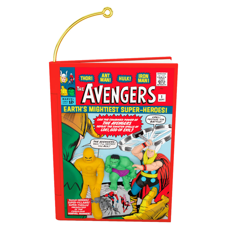 Keepsake MARVEL Hanging Ornament - Classic Avengers Comic Book Design