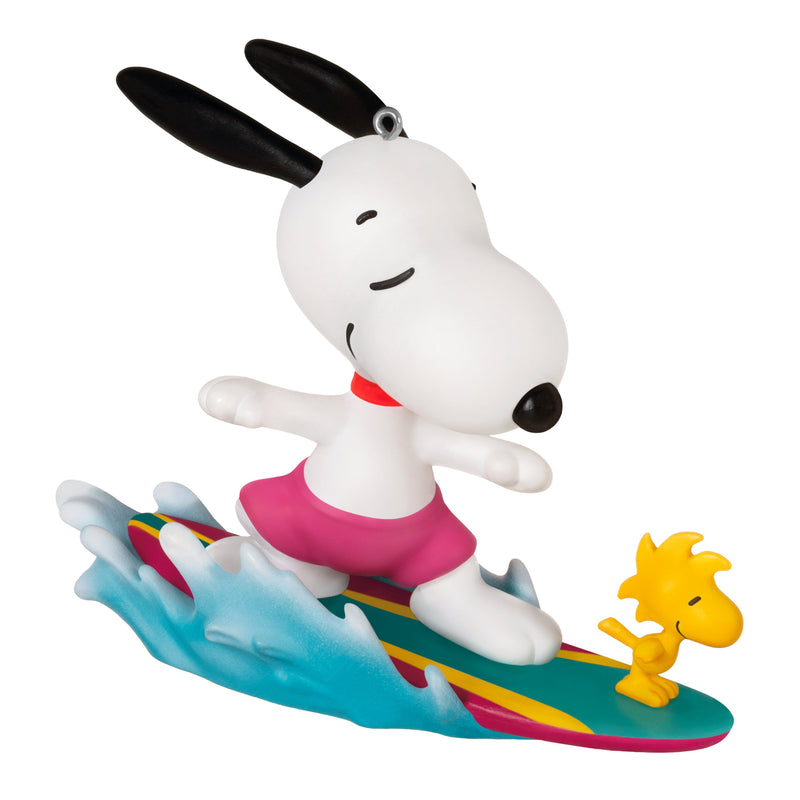 Keepsake PEANUTS™ Ornament - SNOOPY & WOODSTOCK Surfing Design