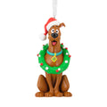 Collectable Scooby-Doo Hanging Ornament - Scooby-Doo with Wreath & Santa Hat
