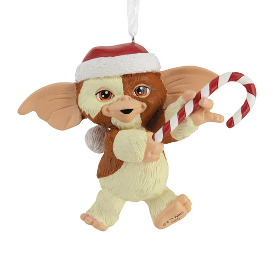 Collectable Gremlins Christmas - Gizmo the Mogwai with Candy Cane Ornament