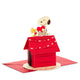 PEANUTS SNOOPY Doghouse 3D Pop Up Valentine's Day Card