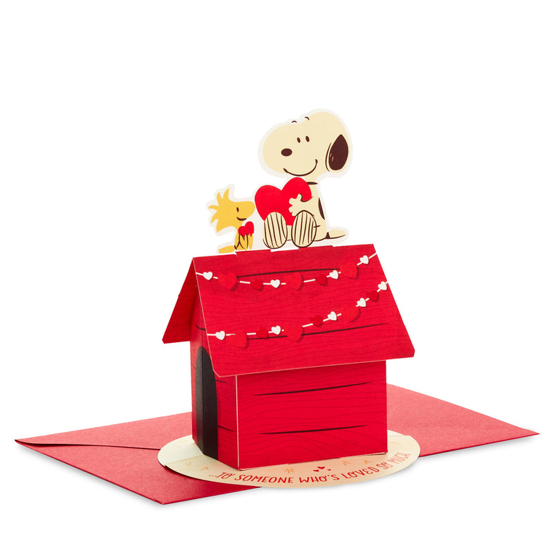 Valentine's Day Card - 3D Pop Up PEANUTS™ SNOOPY Doghouse Design