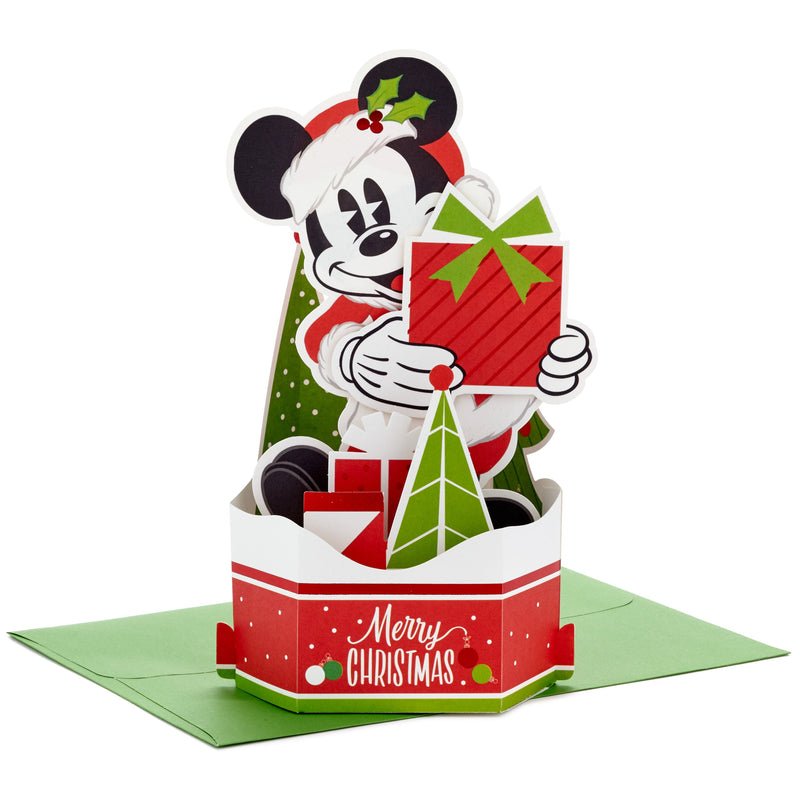Christmas Card - 3D Pop Up Disney Mickey Mouse Gift Design