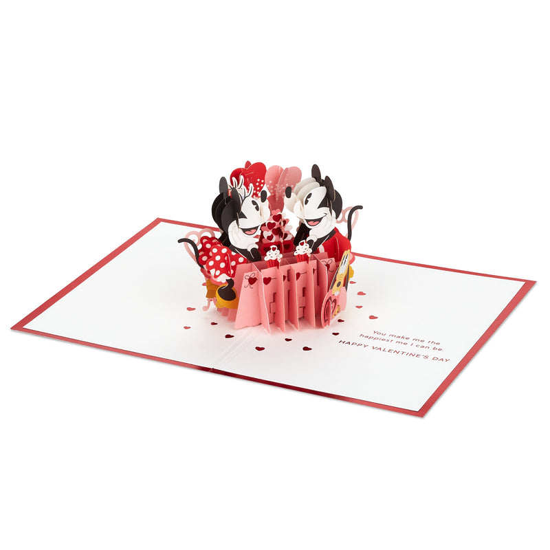Paper Wonder Valentine's Day Card - 3D Disney Mickey & Minnie Mouse Design