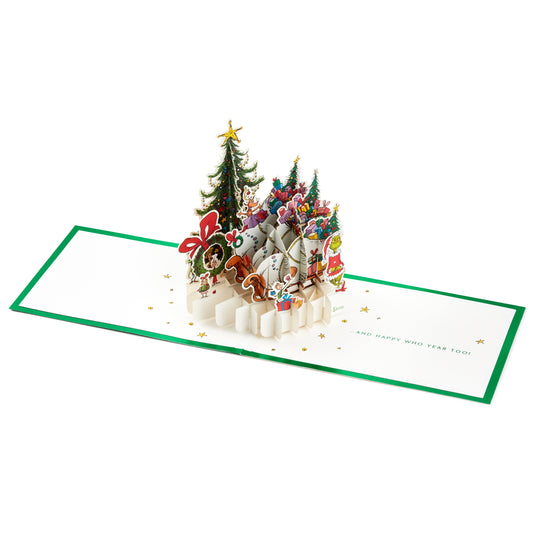 3D Pop-Up Christmas Card - Dr. Seuss How The Grinch Stole Christmas Design