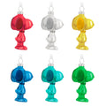 Collectable PEANUTS™ Glass Ornaments - Pack of 6 Colourful SNOOPY Figures