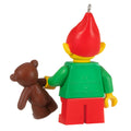 Keepsake LEGO® Ornament - Elf and Teddy Minifigure Design