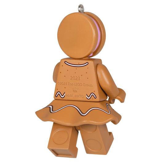 Keepsake LEGO® Ornament- Gingerbread Girl Minifigure Design