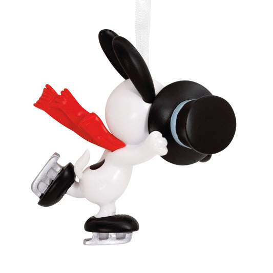Collectable PEANUTS™ Hanging Ornament - SNOOPY Ice Skating with Top Hat