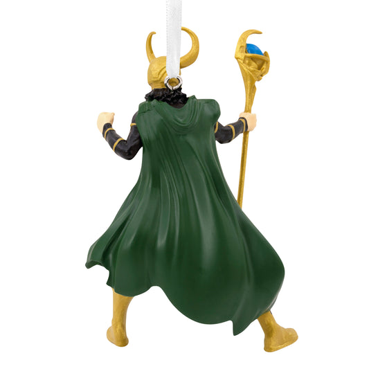 Collectable MARVEL Hanging Ornament - Loki with Sceptre Design