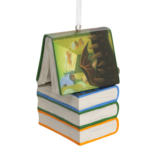 Collectable Harry Potter™ - Book Stack and Wand Ornament