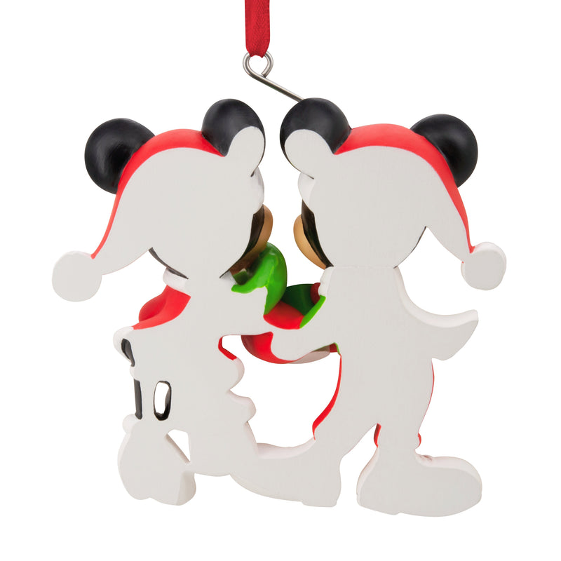 Collectable Disney Christmas - Festive Mickey & Minnie Mouse Ornament