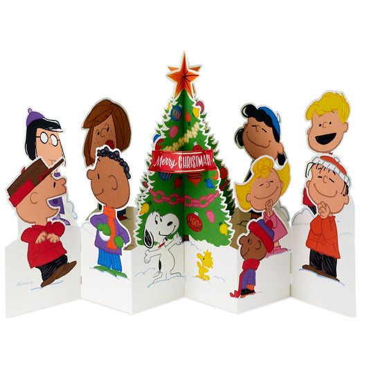 Christmas Card - 3D Pop Up Jumbo PEANUTS™ Children & SNOOPY Design