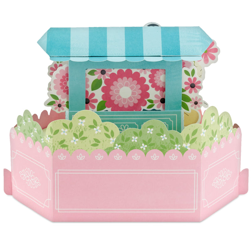 Mother's Day Card - 3D Pop-Up Disney Mickey Mouse & Flower Cart Design