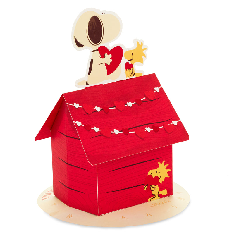 Valentine's Day Card - 3D Pop Up PEANUTS™ SNOOPY Doghouse Design