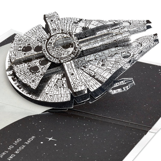 Any Occasion Greeting Card - 3D Pop-Up Star Wars™ Millennium Falcon Design
