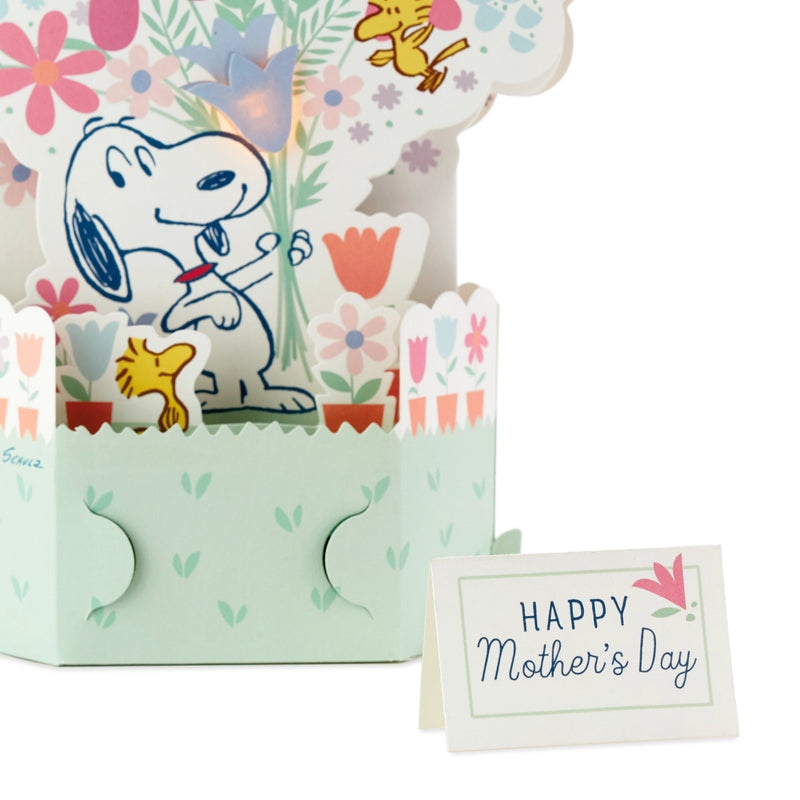 Musical & Light Up Mother's Day Card - 3D Pop-Up PEANUTS™ SNOOPY Design