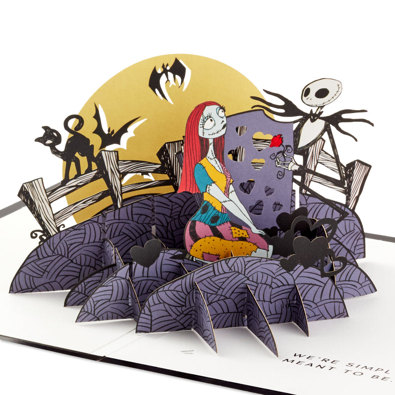 Greeting Card - 3D & Pop Up The Nightmare Before Christmas Graveyard Design
