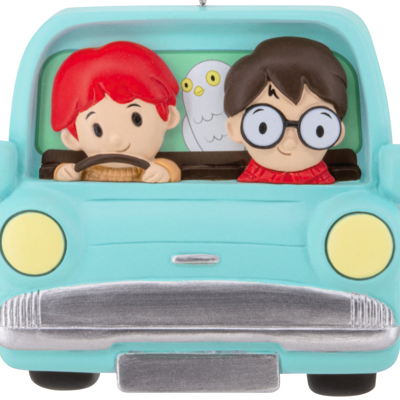 Collectable Harry Potter™ Hanging Ornament - Harry & Ron Flying Ford Design