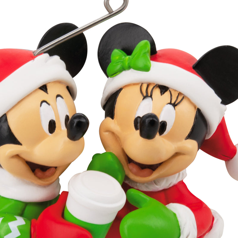 Collectable Disney Christmas - Festive Mickey & Minnie Mouse Ornament