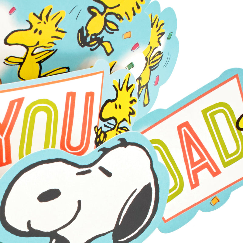 Musical Father's Day Card for Dad - 3D & Pop Up PEANUTS™ SNOOPY & WOODSTOCK Design