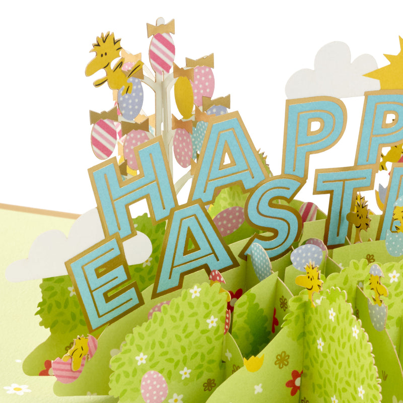 Easter Card - 3D Pop-Up PEANUTS™ SNOOPY & Woodstock Design